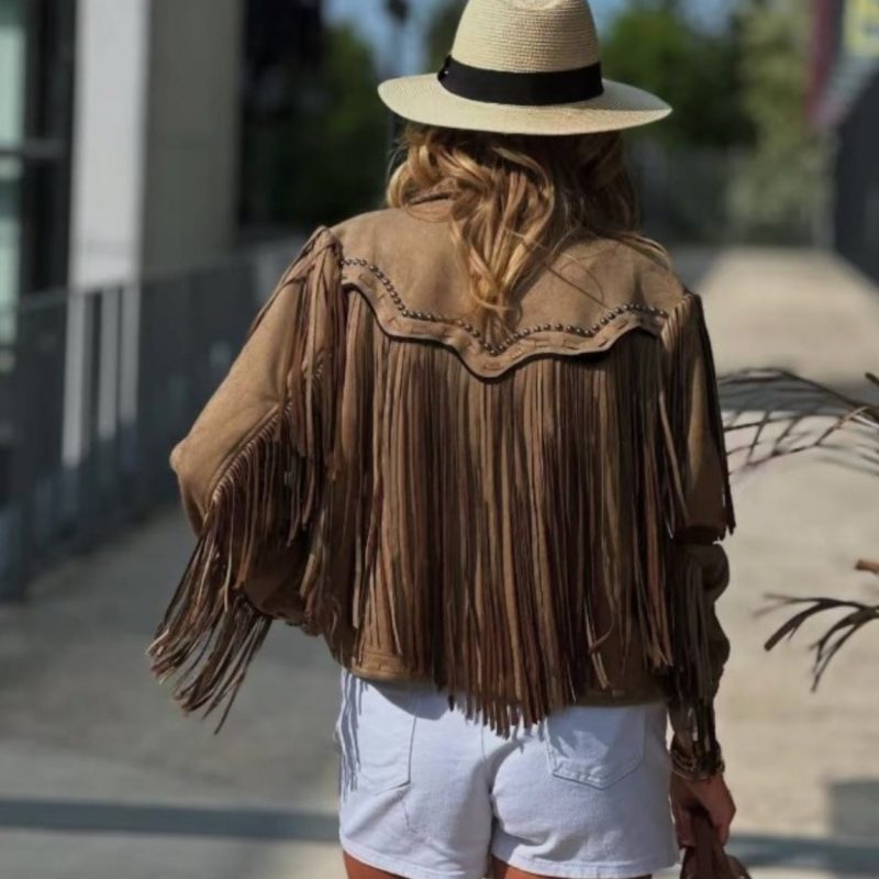 Chaqueta flecos ante Dakota